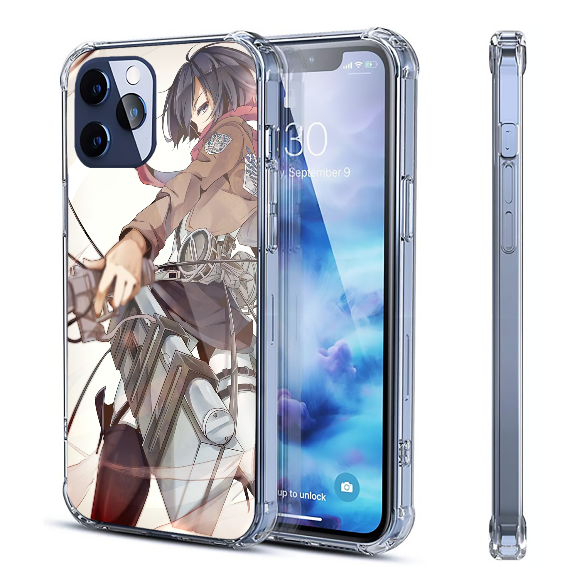 （画像用） 進撃の巨人 Attack on Titan 【iPhone 12シリーズ対応】透明スマホケース（クリアソフトケース）